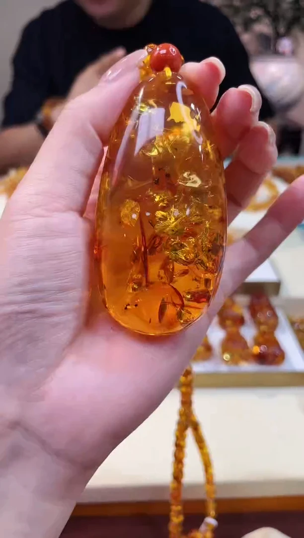 琥珀颈饰未镶嵌@@ZY30503030