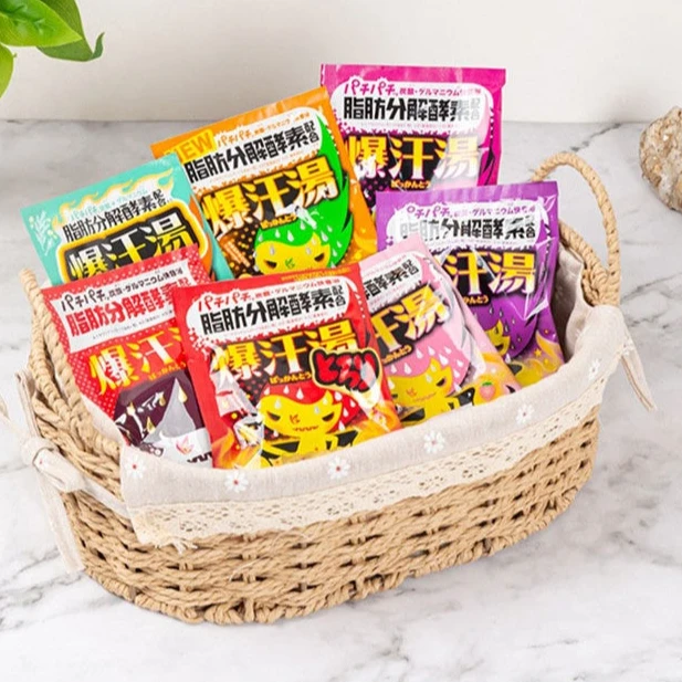 日本bison爆汗汤酵素暖身发汗浴盐泡澡泡脚温泉粉生姜