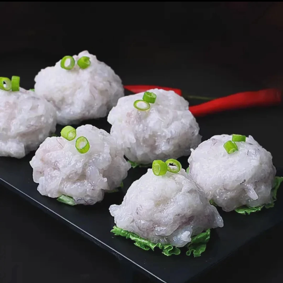 新鲜手打青虾滑火锅配菜虾丸豆捞丸子新鲜虾滑食材100g/袋*10