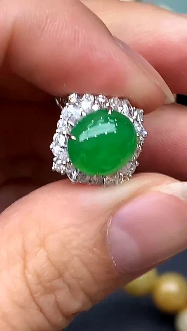 【闪购商品】翡翠戒指18K金镶嵌370-中国好珍宝