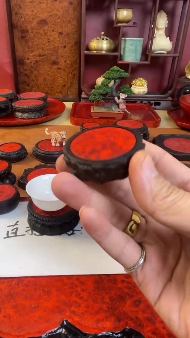 【闪购商品】东非黑黄檀（紫光檀）木艺小单层莲花