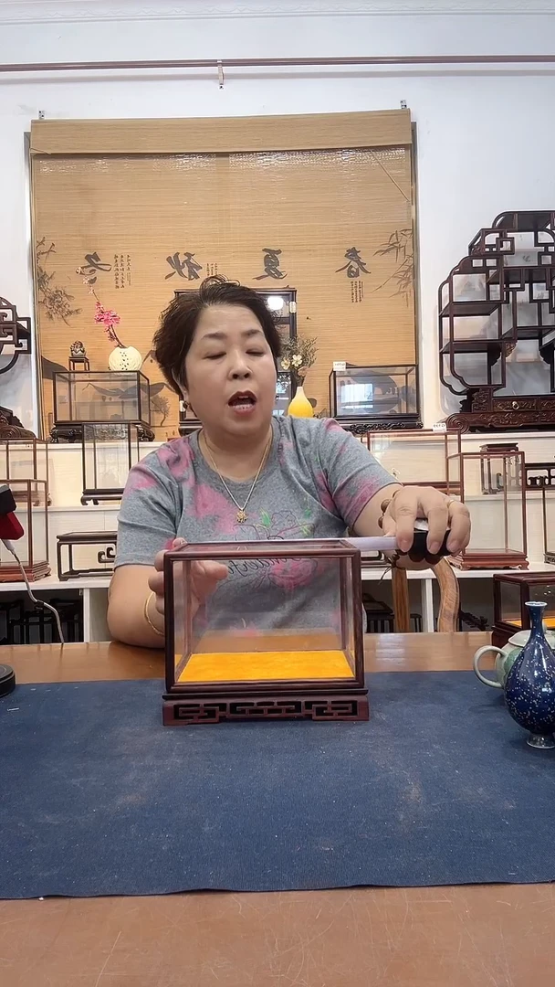 红酸枝木类玻璃罩441