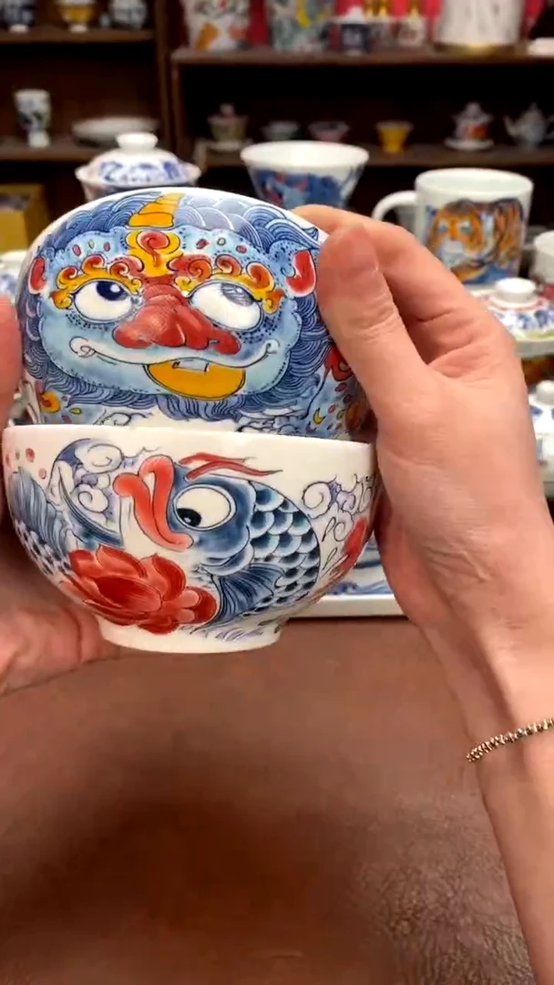 【闪购商品】米饭碗（龙鱼+貔貅）昨明陶瓷