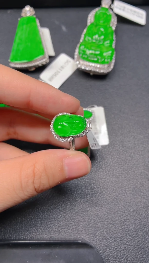 颈饰银S925镶嵌翡翠14