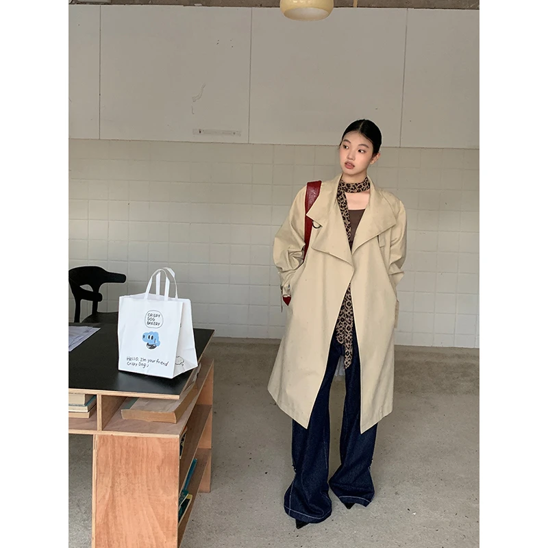 【秋秋清仓】韩版气质休闲中长款BC风衣外套243V3150#