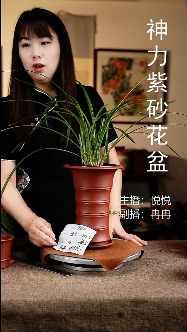 紫砂花盆花卉工艺7510+z