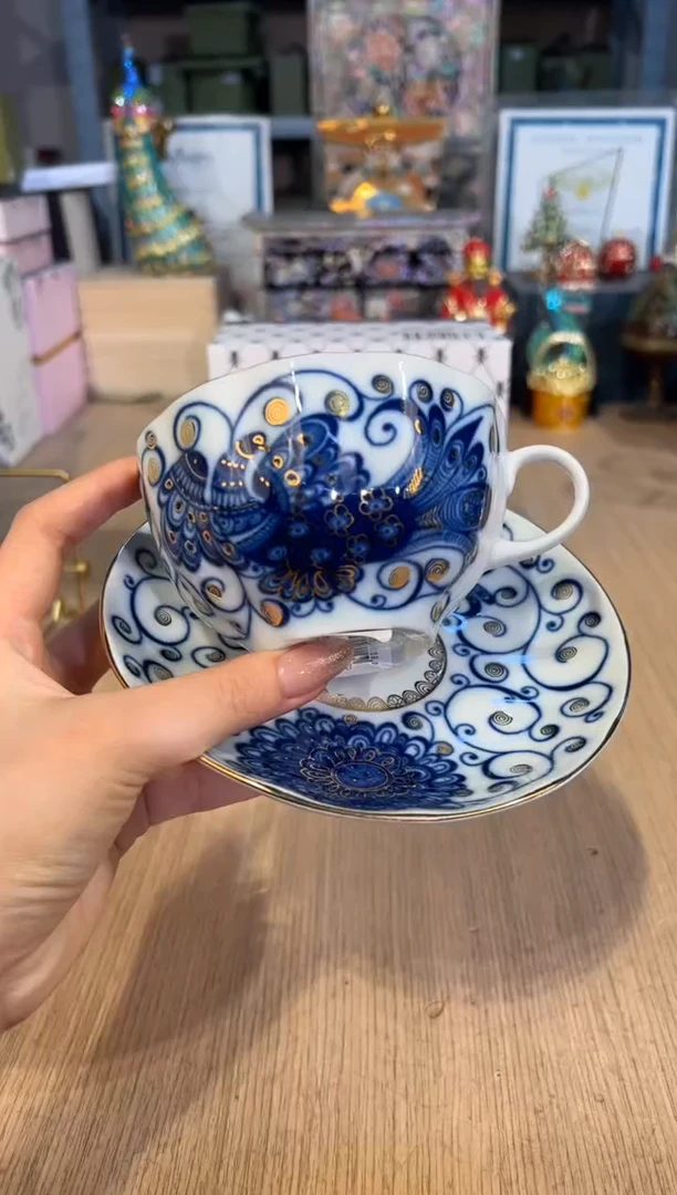 【闪购商品】杯175俄皇凤凰鸟一杯一碟