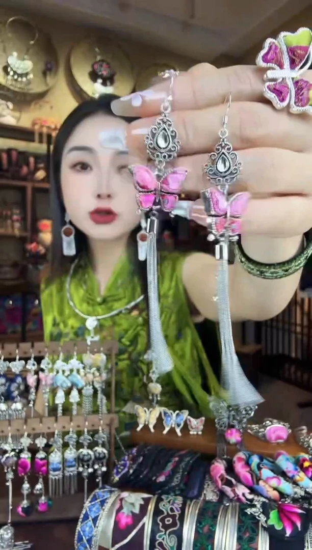 刺绣非遗刺绣纯手工耳环