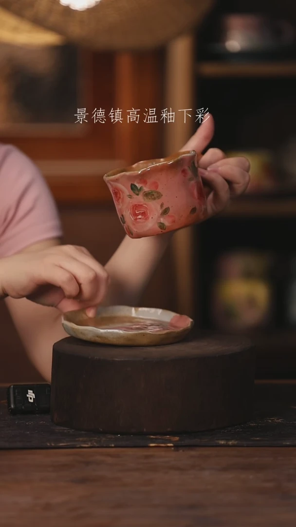 陶瓷景德镇高温釉下手绘陶瓷005