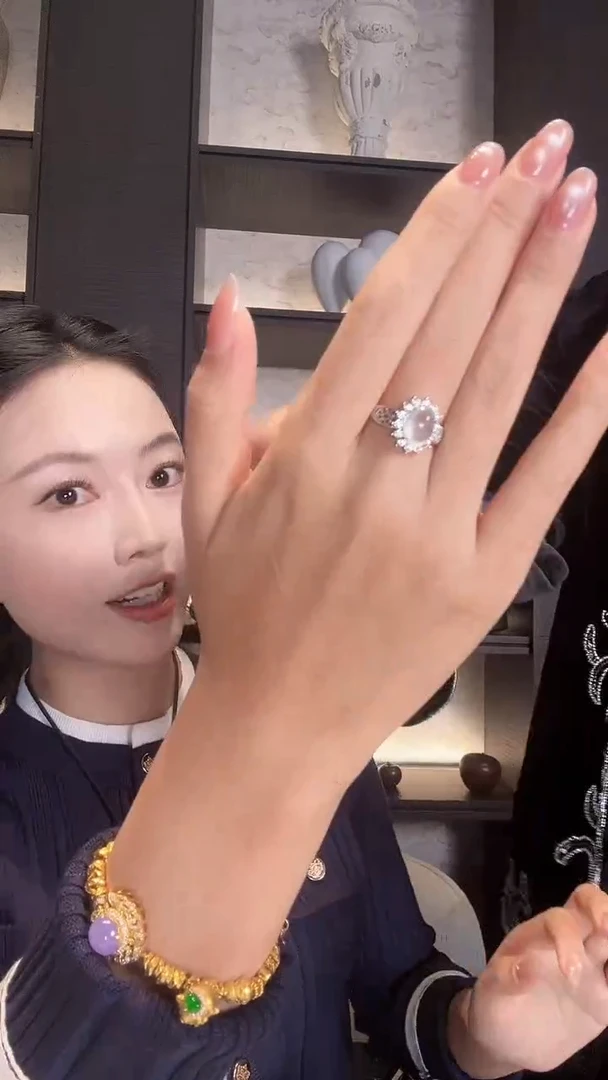 银S925镶嵌戒指翡翠戒指251116420162