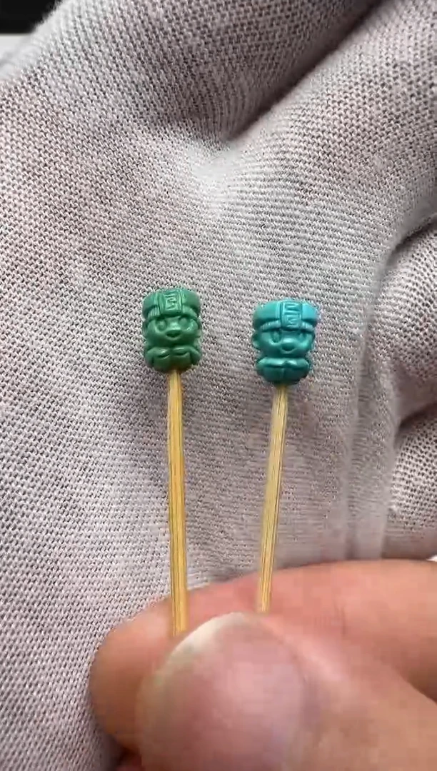 未镶嵌绿松石僵尸一对醉**心左右6.8前后7.1高8.8