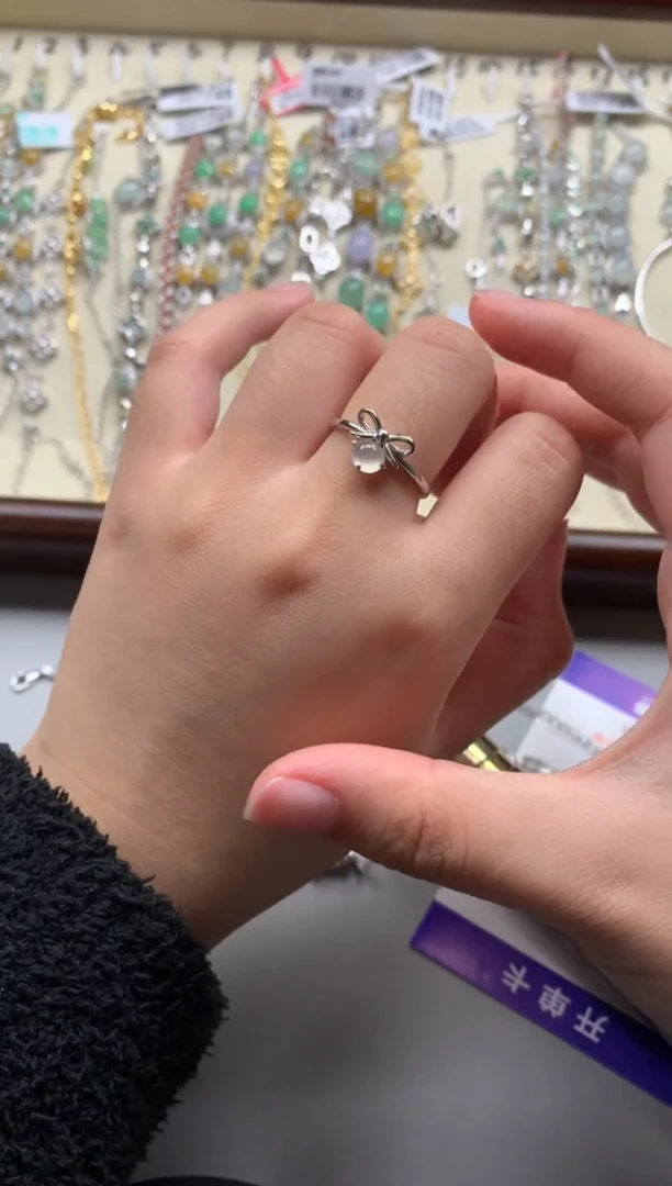 银S925镶嵌戒指翡翠33