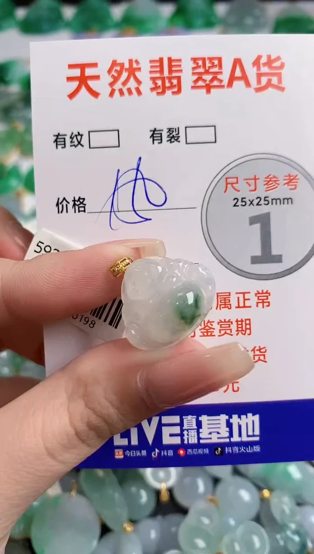 翡翠18K金镶嵌颈饰0346500860