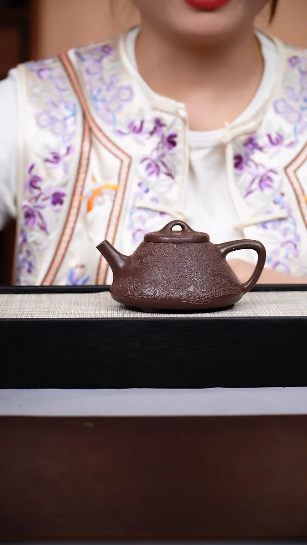 茶壶紫砂贵妃紫泥子冶石瓢