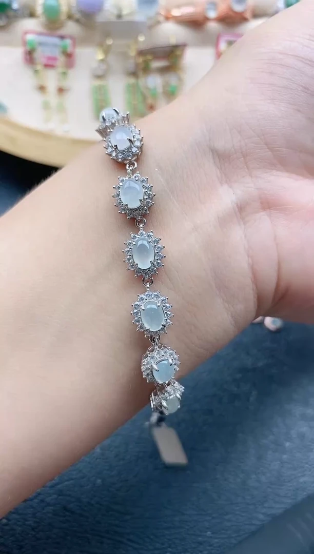 翡翠戒指银S925镶嵌1