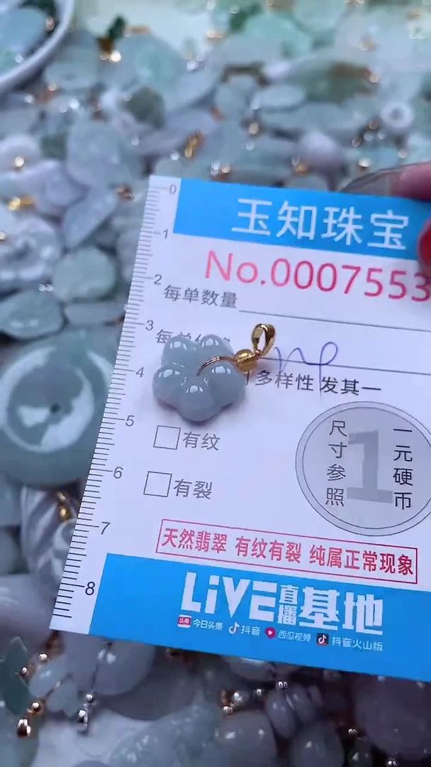 吊坠(不含链)未镶嵌翡翠7553
