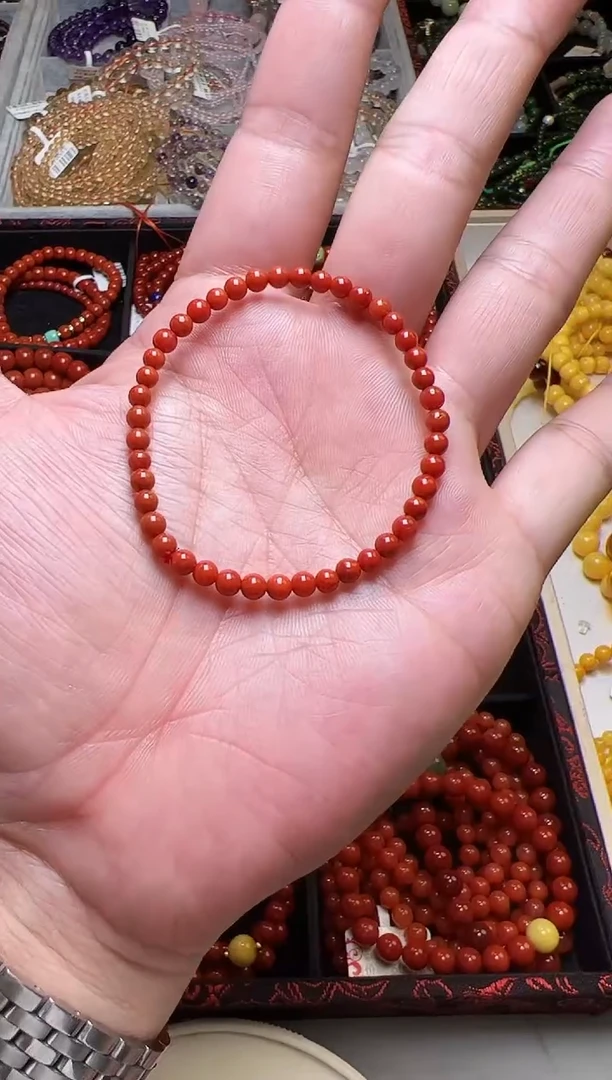 未镶嵌手串南红玛瑙南红小米珠单圈手串