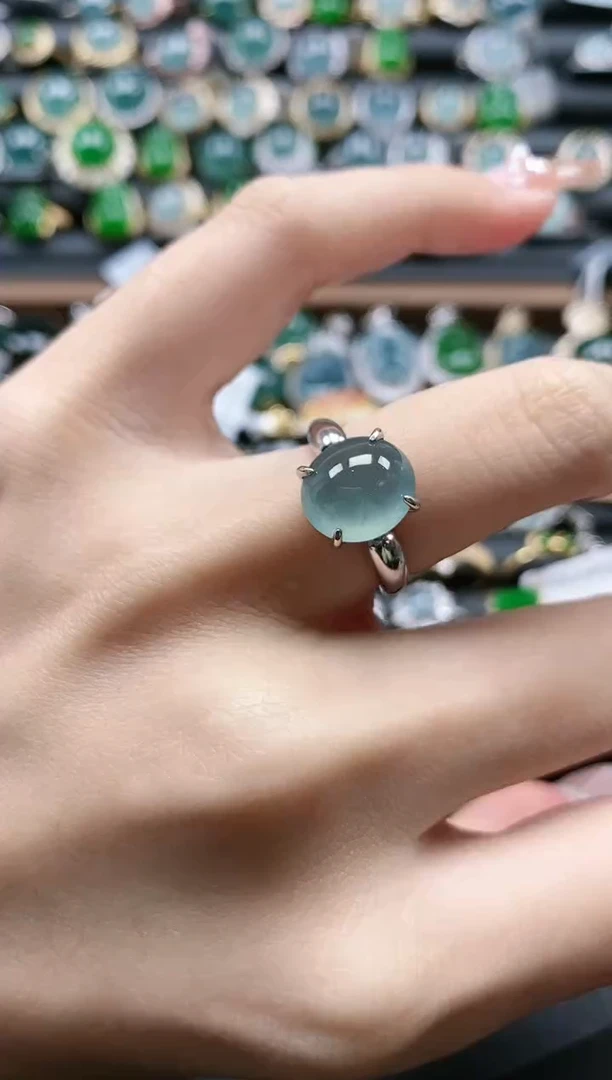 【闪购商品】翡翠戒指银S925镶嵌51151