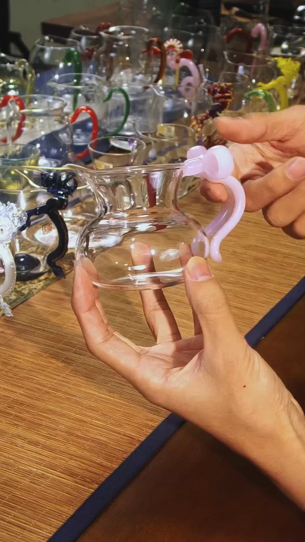 【闪购商品】粉色中国结公道杯晶焱金标