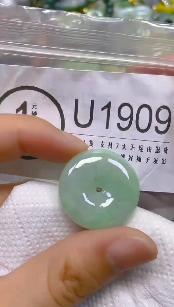 翡翠未镶嵌颈饰/U/翡翠A货一图一物