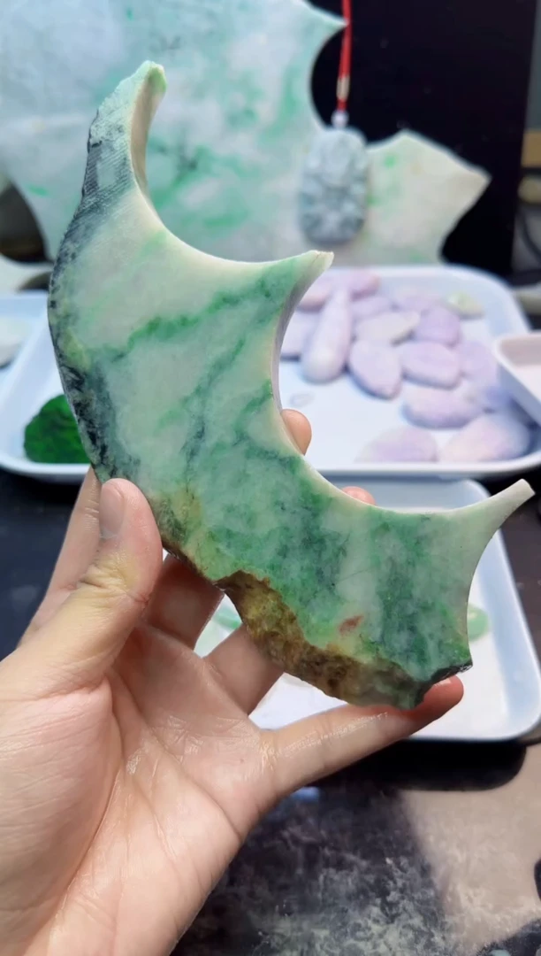 颈饰未镶嵌翡翠038天然A货翡翠