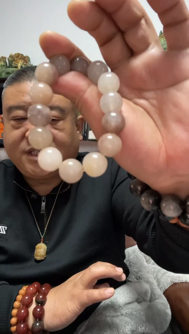 未镶嵌手串石英质玉紫罗兰手串卡16mm
