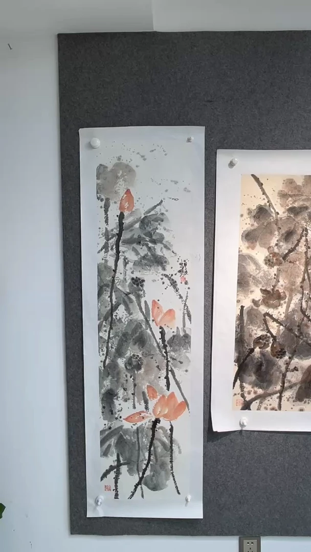 国画孙志勇老师四尺对开