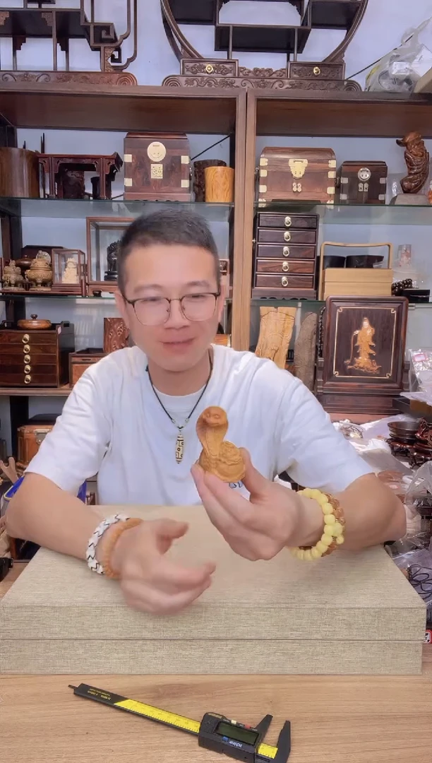 乌木类书架?**?687崖柏蛇摆件