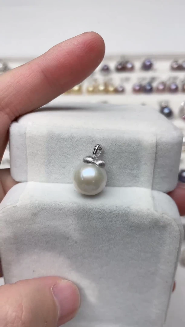 【闪购商品】淡水珍珠吊坠(不含链)银S925镶嵌吊坠