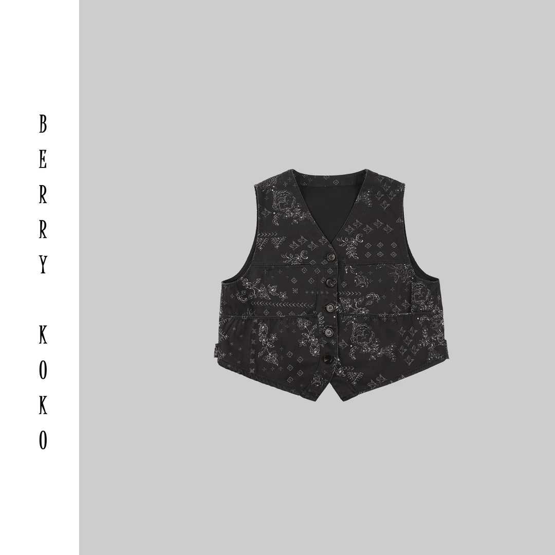 【MISSKO】复古重磅洗水显瘦牛仔马甲J03