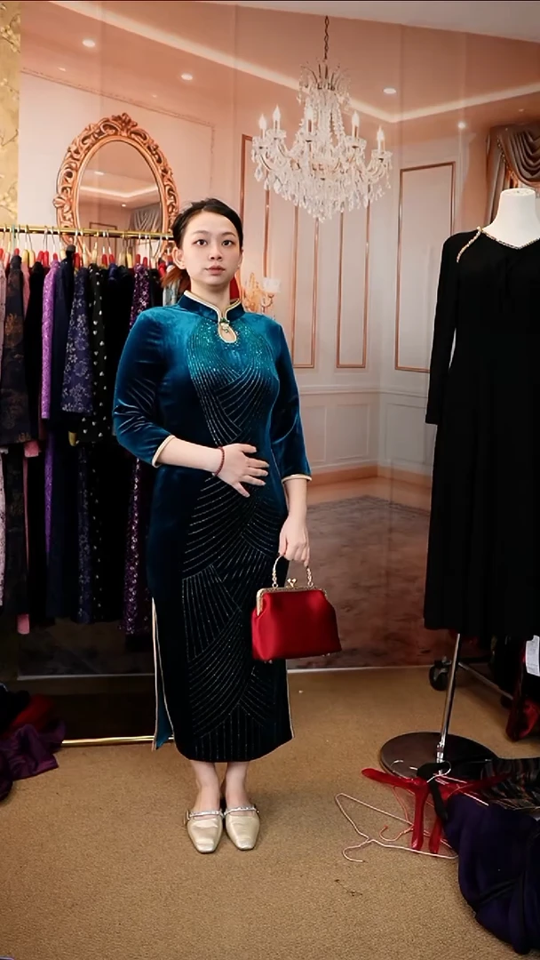 挂脖款好看的连衣裙 27