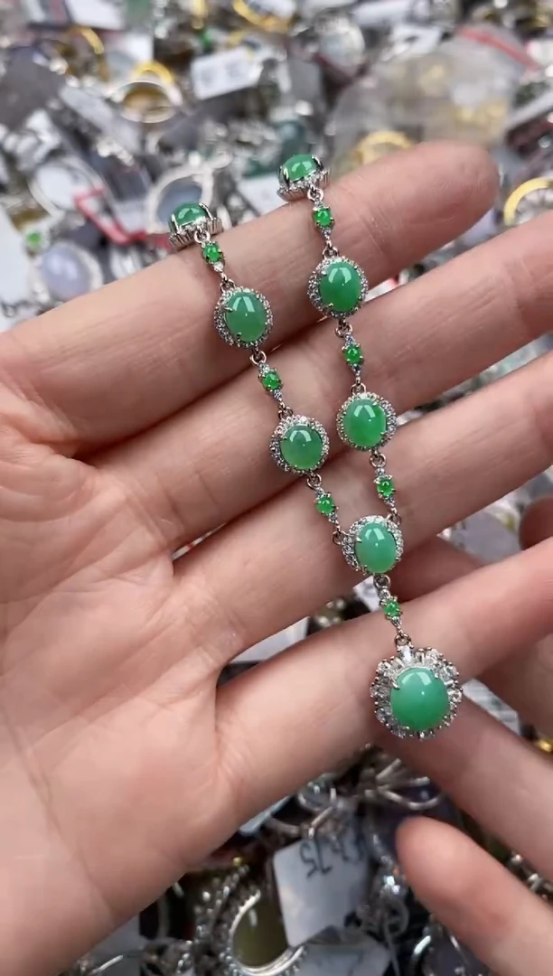 银S925镶嵌戒指翡翠555    3