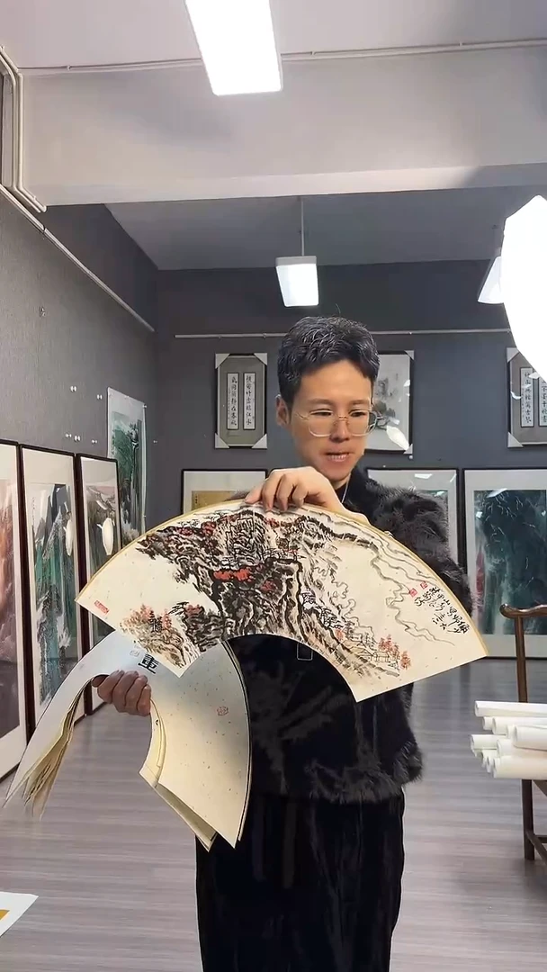 【闪购商品】国画47号叶金福老师书法扇面