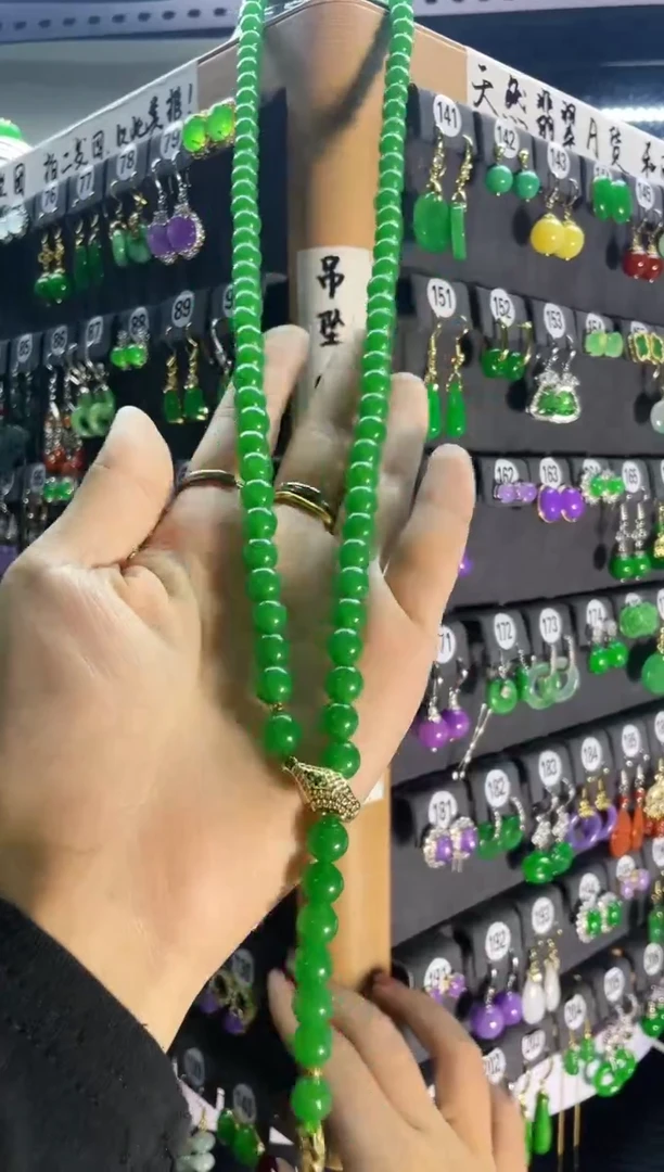 【闪购商品】翡翠耳饰银S925镶嵌吊坠01