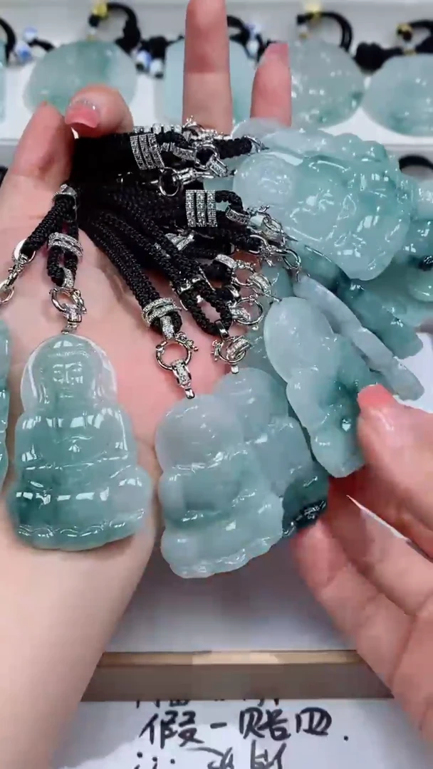 翡翠银S925镶嵌颈饰吊坠团购多样性发一件