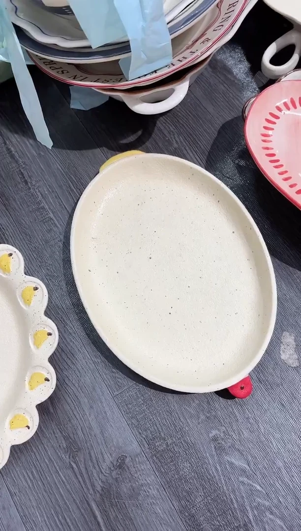 陶直播微瑕鱼盘*1