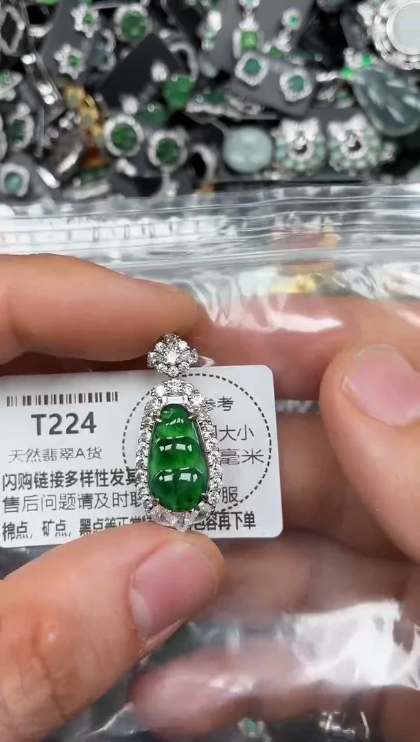 颈饰未镶嵌翡翠T224吊坠
