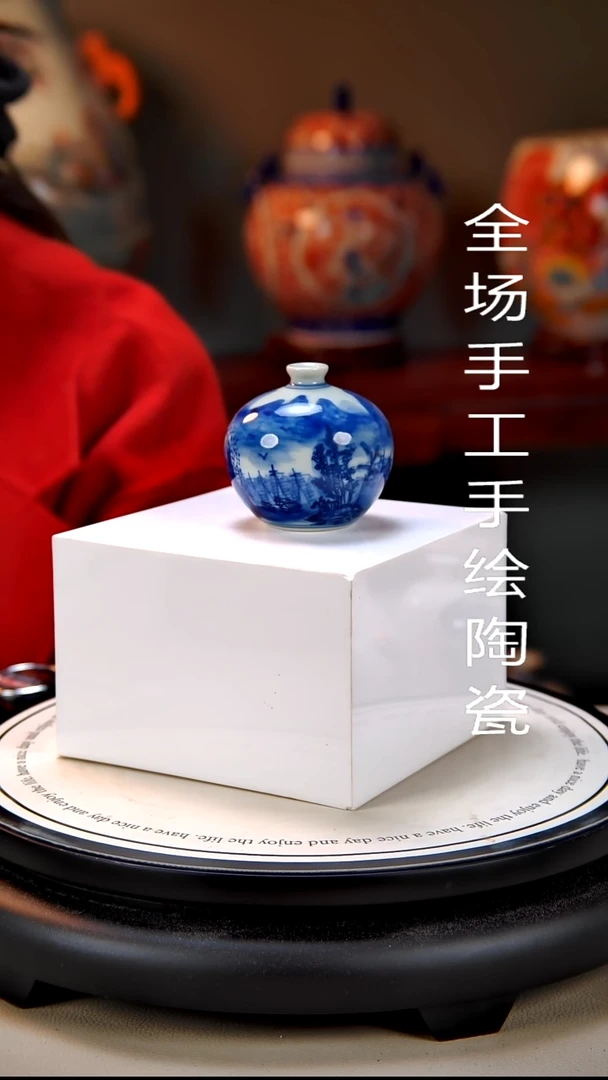 摆件陶景德镇手绘陶瓷4