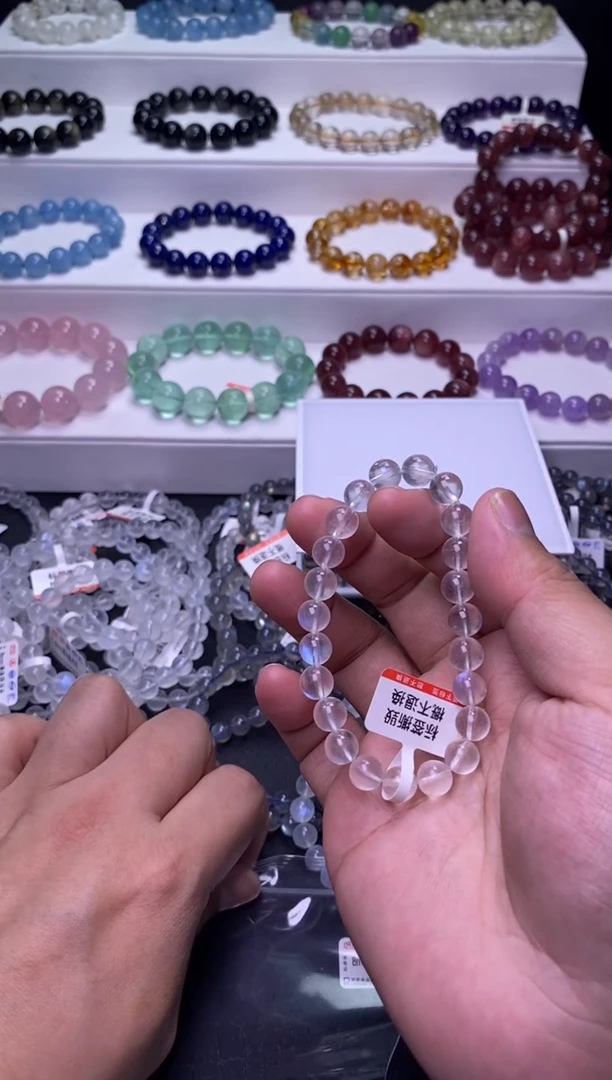 未镶嵌手链月光石丝**汤8mm蓝月光