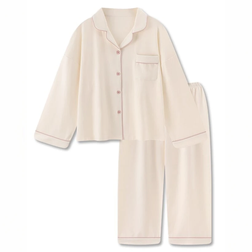 暖绒保暖睡衣女简约纯色秋冬款2025新款冬季可外穿春秋家居服套装