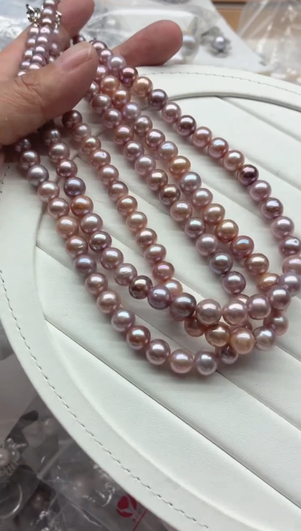 项链银S925镶嵌淡水珍珠多样性发其一，非无暇