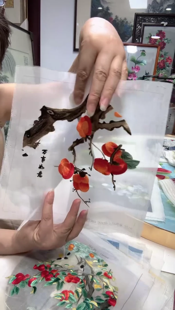 织绣纯手工苏绣绣片