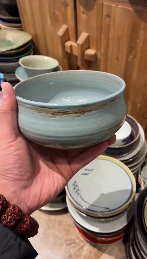 瓷片 6 寸蓝麻点钵碗（福利款）