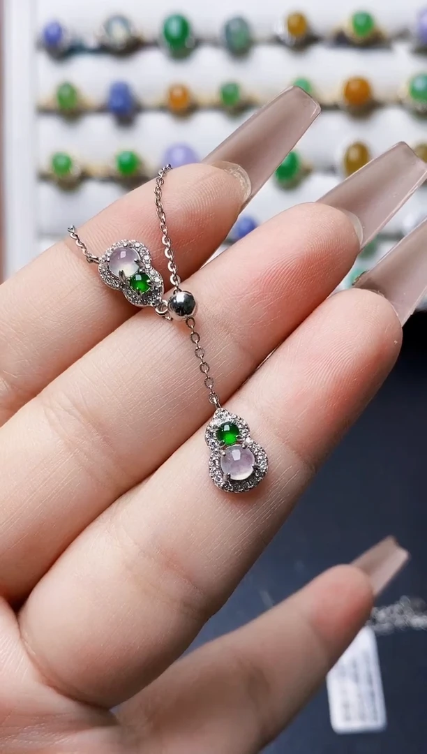 银S925镶嵌戒指翡翠0187