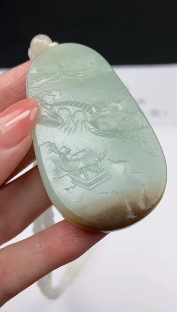 和田玉未镶嵌挂件315842