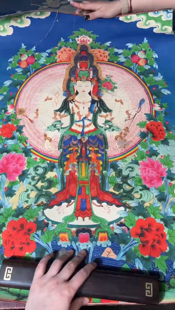 卷轴画龙妹的唐卡tk16