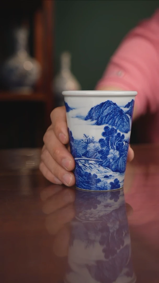 晓月窑青花高端茶具
