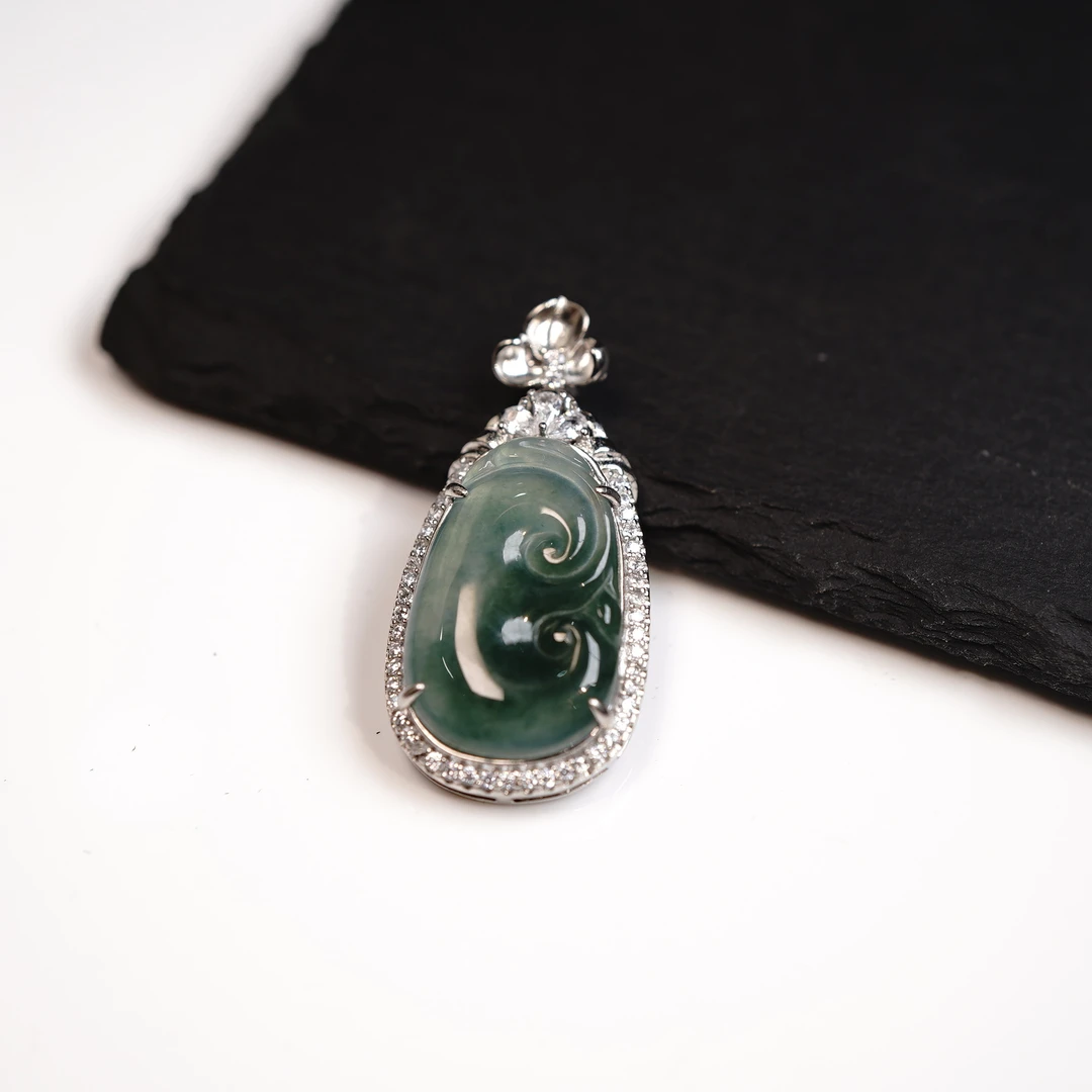 如意蓝水翡翠吊坠s925 KT24031546