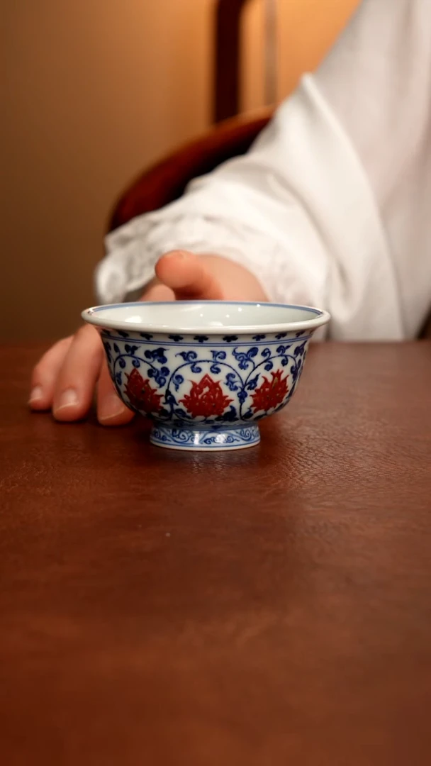 摆件陶景德镇瓷器，青花瓷手绘茶具~