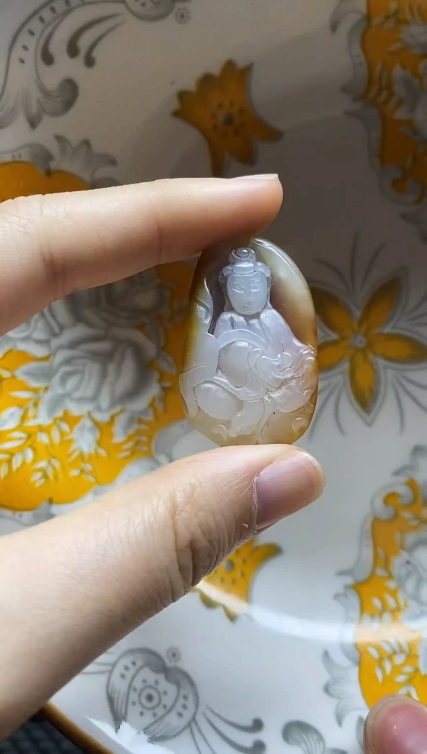 瓷片瓷片 瓷器 摆件1个